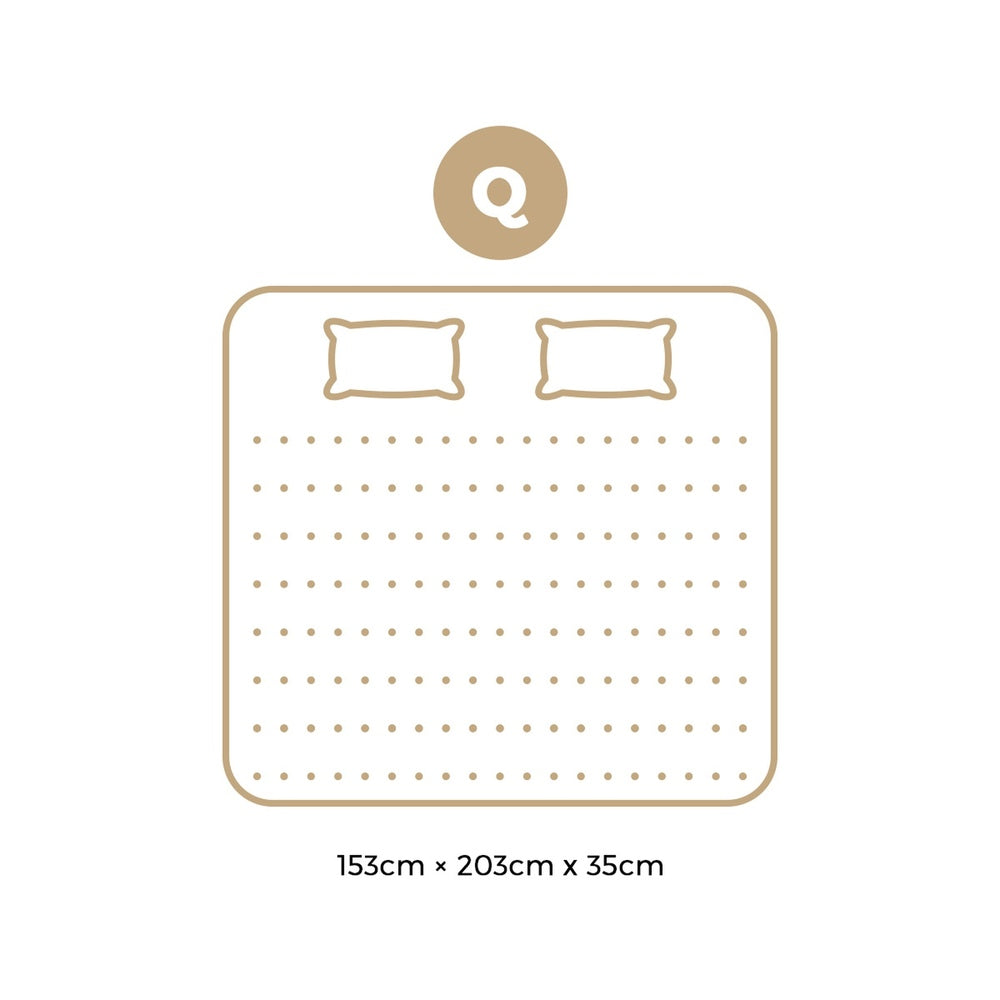 Bedra Queen Mattress 9 Zone Pocket Spring Foam Bamboo Euro Top 35cm-Mattress-PEROZ Accessories