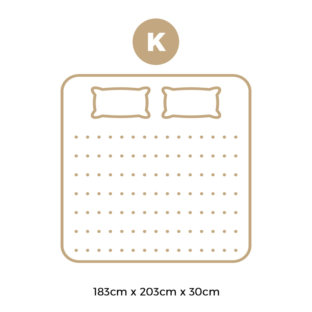 Bedra King Mattress 5 Zone Pocket Spring Cool Gel Foam Medium Firm-Mattress-PEROZ Accessories