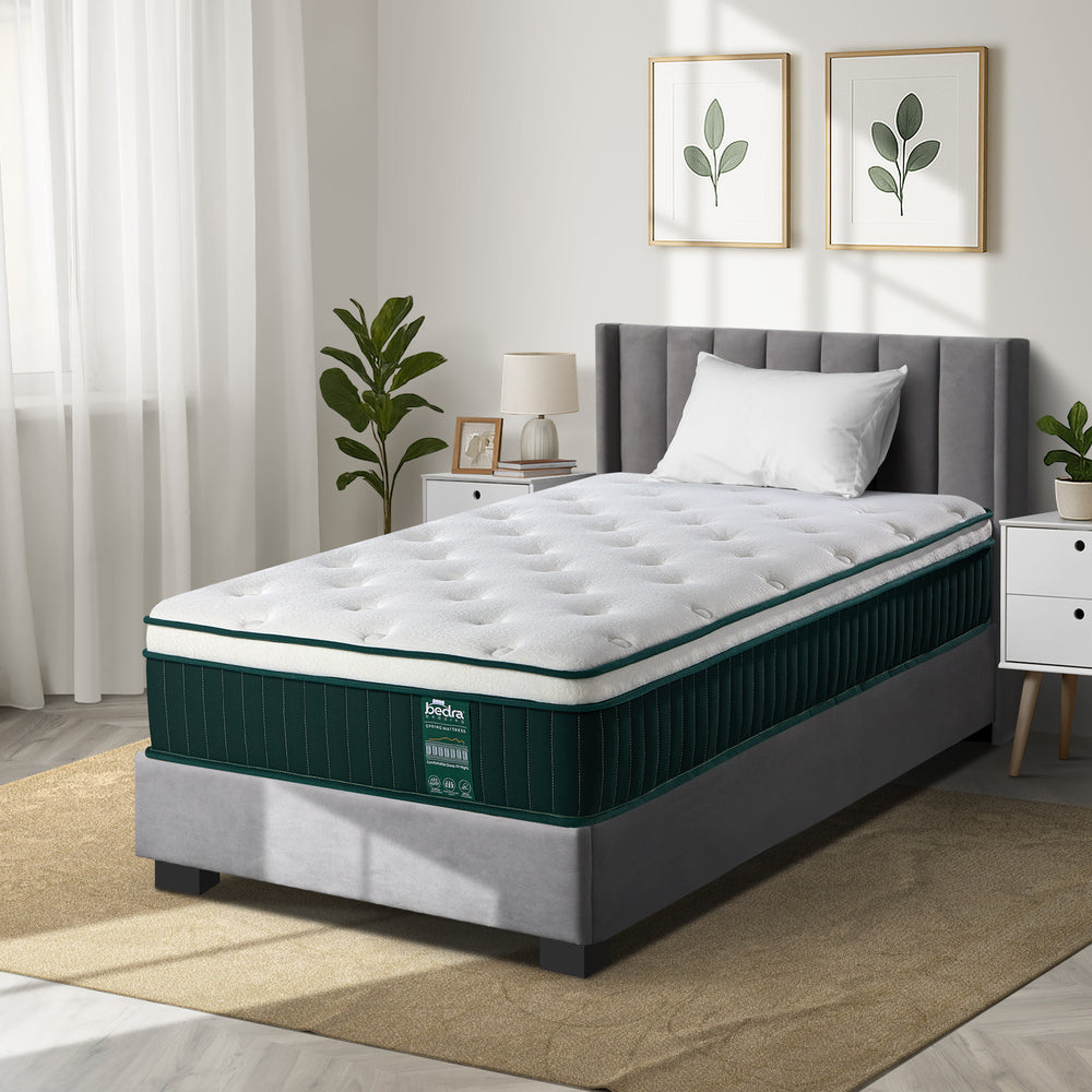 Bedra King Single Mattress Pocket Spring Cool Gel Foam Medium Firm-Mattress-PEROZ Accessories
