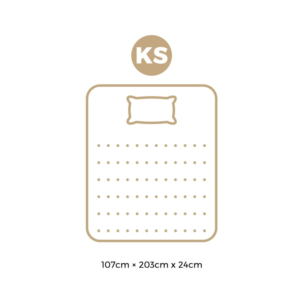 Bedra King Single Mattress Tight Top Foam Pocketed Springs 24cm-Mattress-PEROZ Accessories