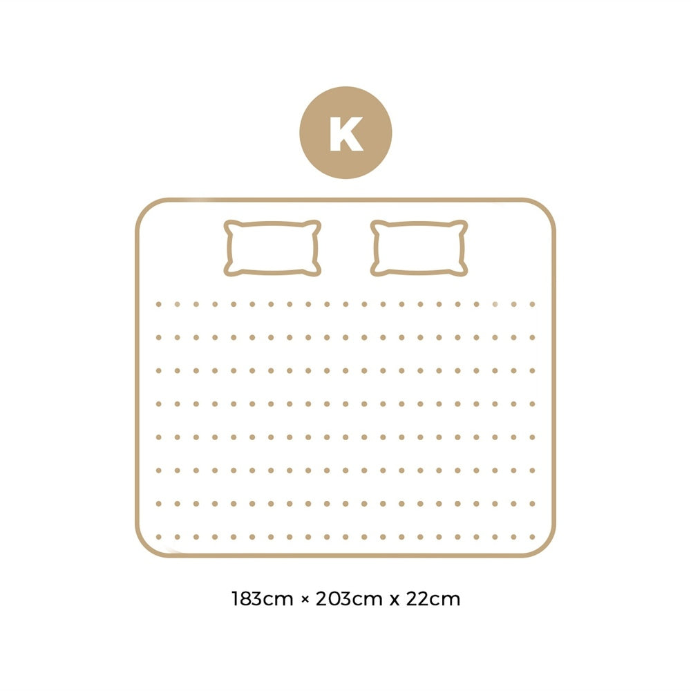 Bedra King Mattress Breathable Bonnell Spring Foam 22cm-Mattress-PEROZ Accessories