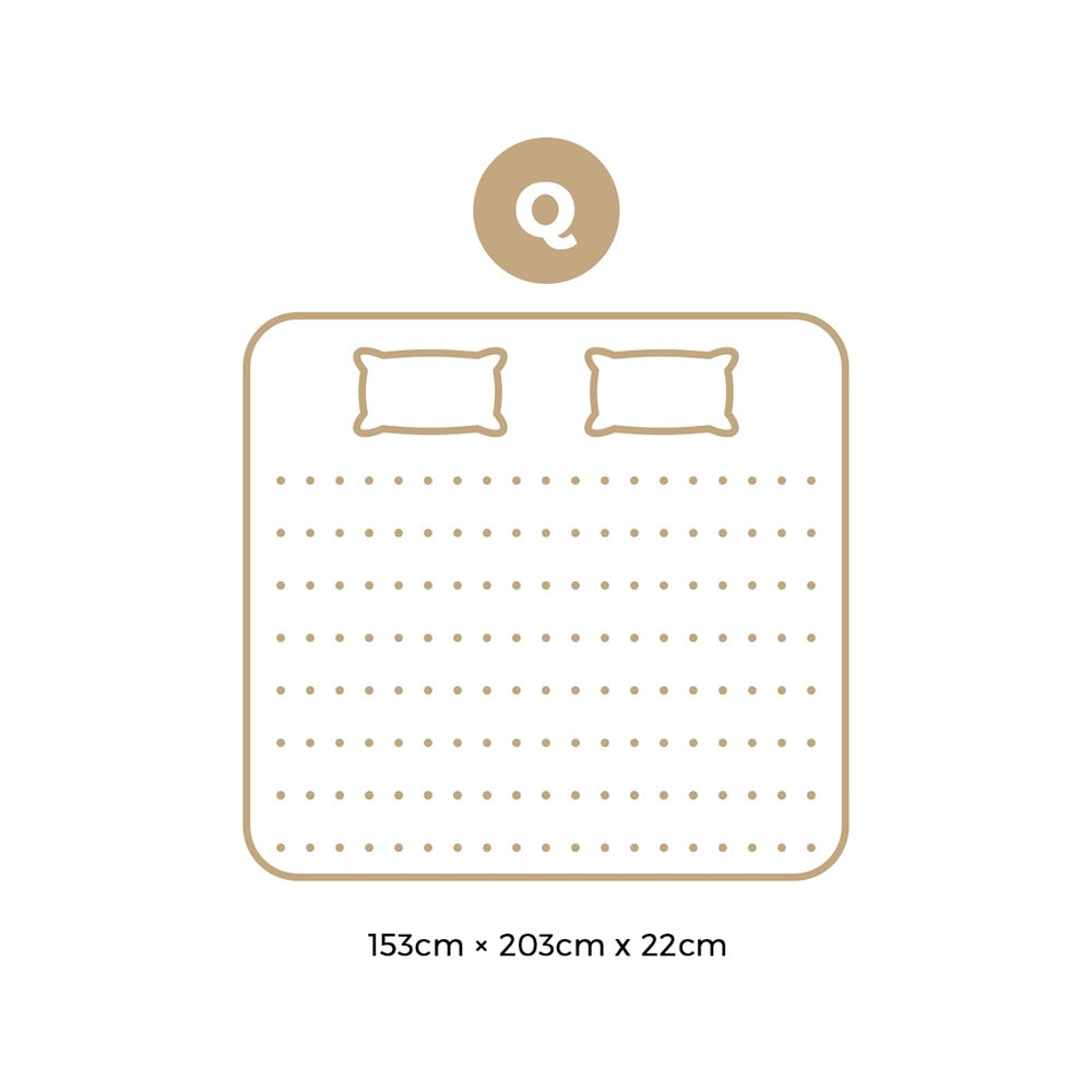 Bedra Queen Mattress Breathable Luxury Bed Bonnell Spring Foam Medium Firm 22cm-Mattresses-PEROZ Accessories