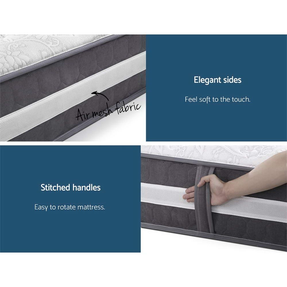 Giselle Bedding 30cm Mattress Pocket Spring King-Mattresses-PEROZ Accessories