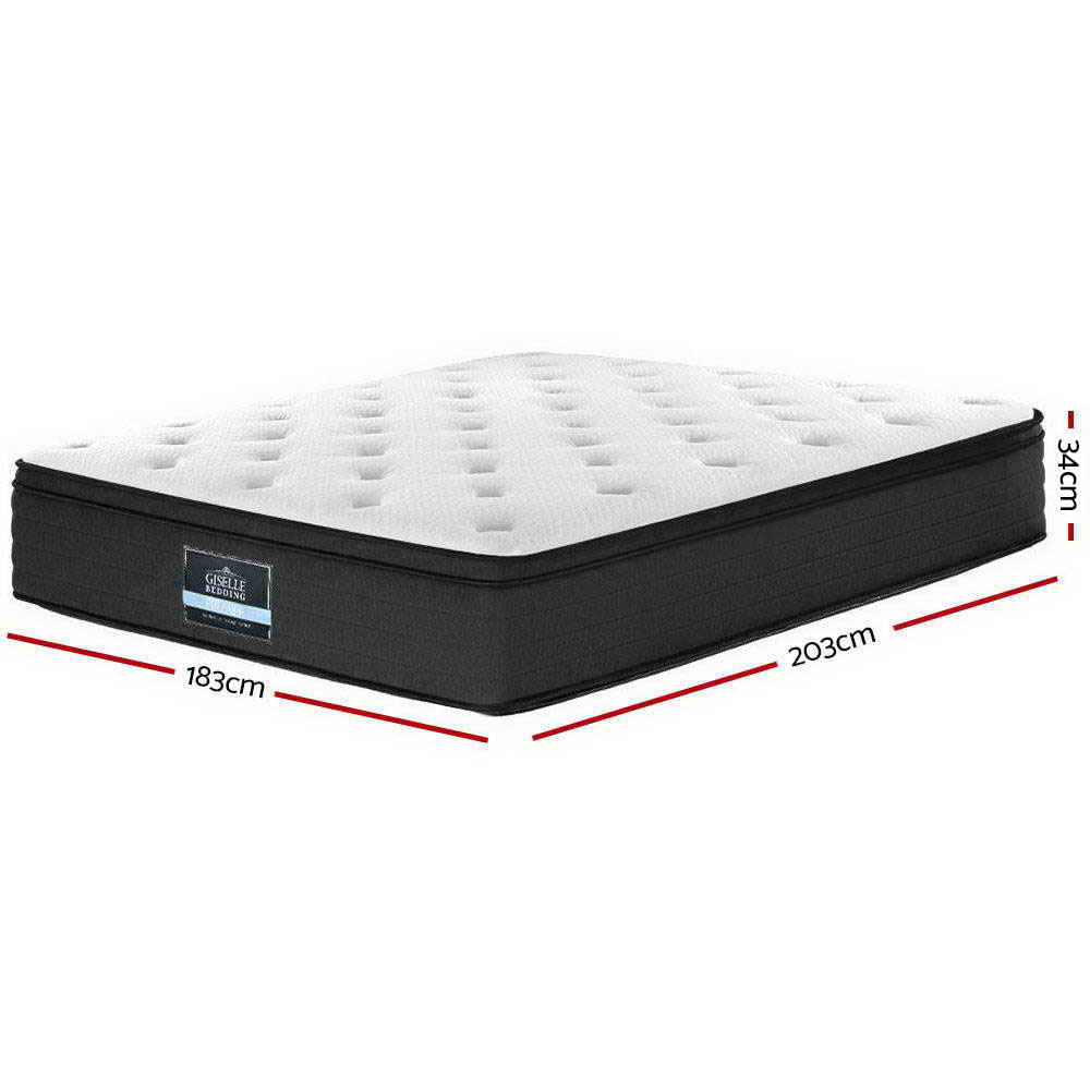 Giselle Bedding 34cm Mattress Euro Top King-Mattresses-PEROZ Accessories