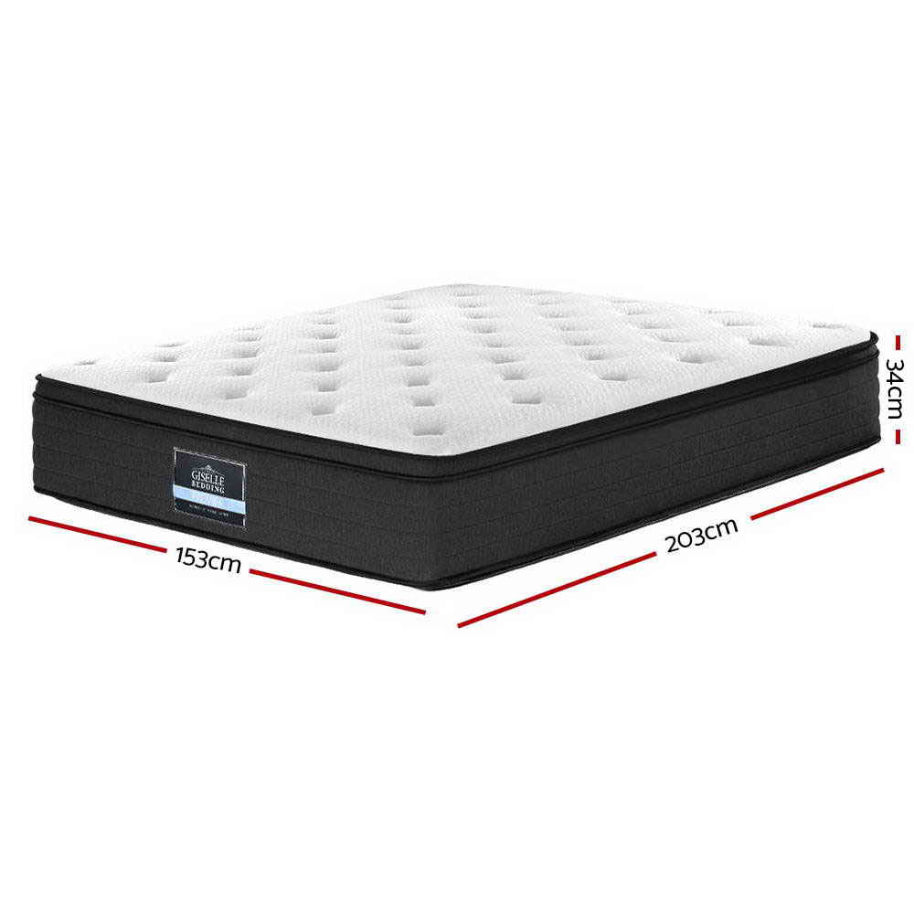 Giselle Bedding 34cm Mattress Euro Top Queen-Mattresses-PEROZ Accessories