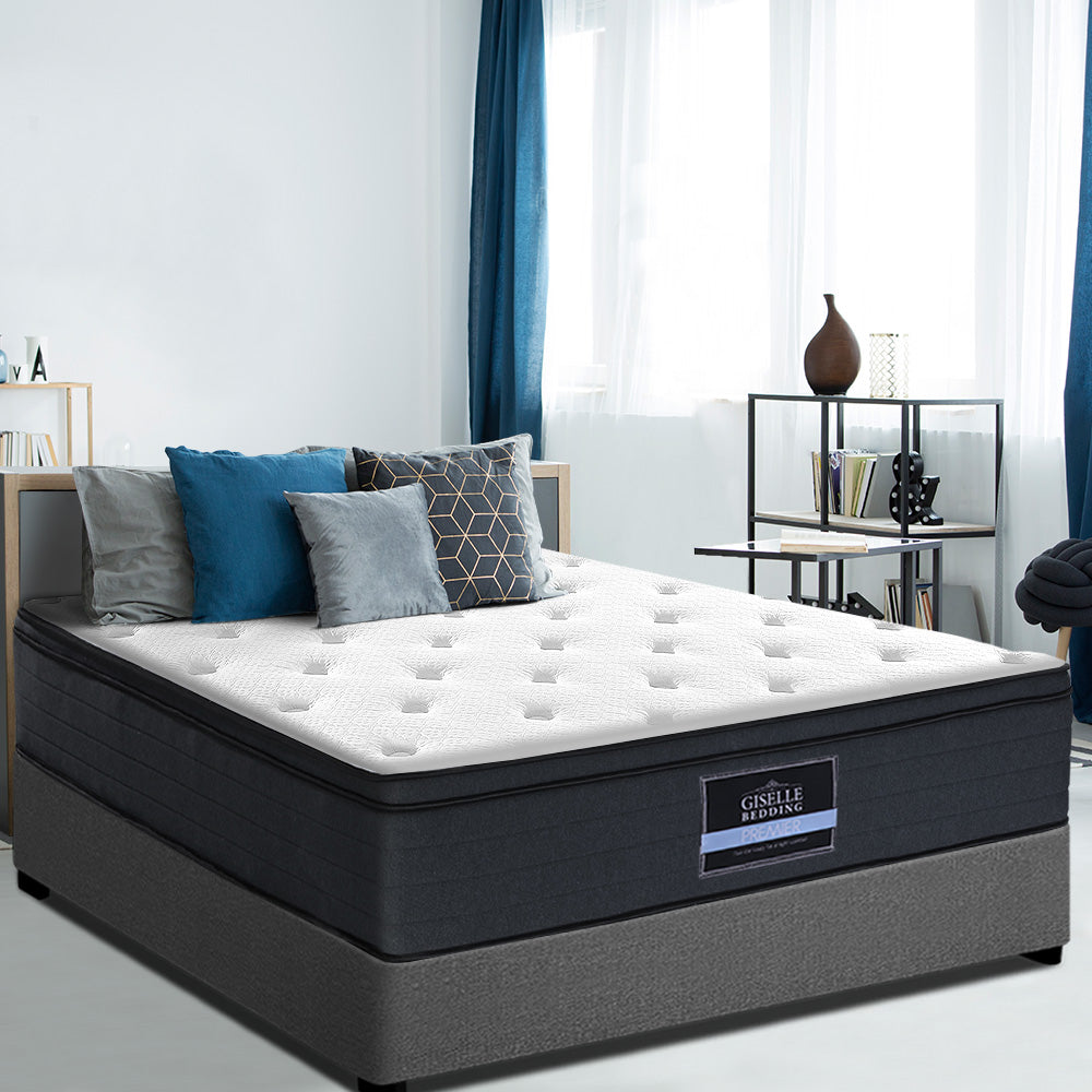 Giselle Bedding 34cm Mattress Euro Top Queen-Mattresses-PEROZ Accessories