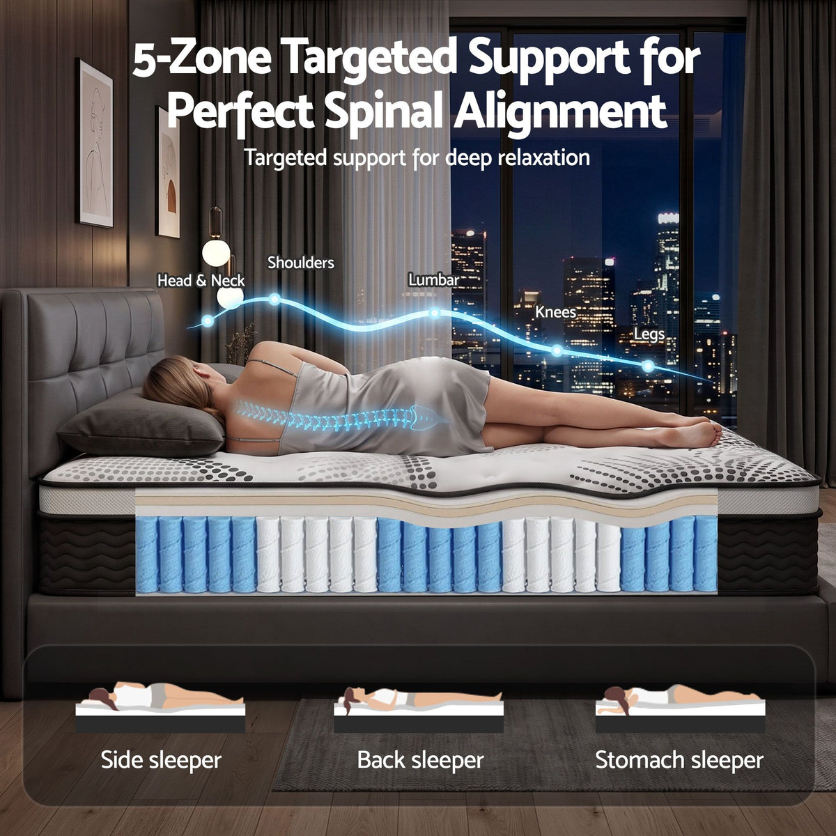 Giselle Bedding 32cm Mattress Euro Top Single-Mattresses-PEROZ Accessories