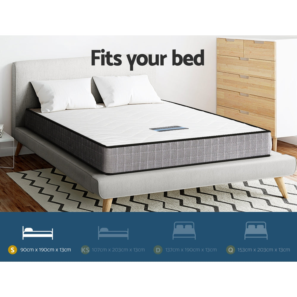 Giselle Bedding 13cm Mattress Tight Top Single-Mattresses-PEROZ Accessories