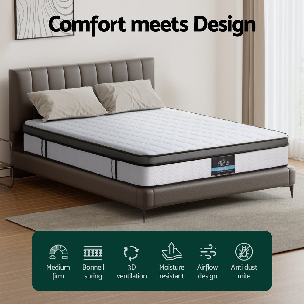 Giselle Mattress Cool Gel Foam 25cm Queen-Furniture > Mattresses > Queen Mattress-PEROZ Accessories