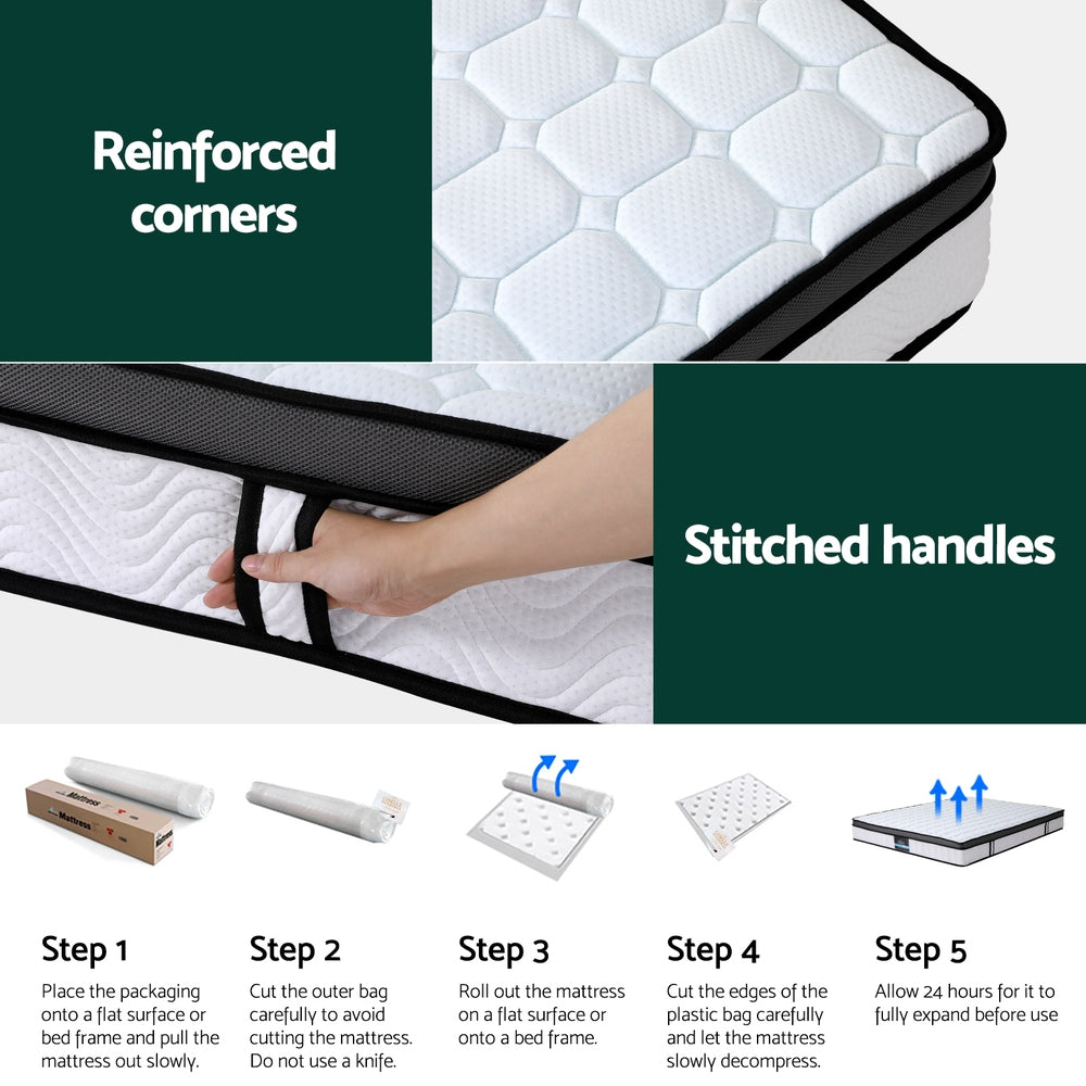 Giselle Mattress Cool Gel Foam 25cm Queen-Furniture > Mattresses > Queen Mattress-PEROZ Accessories