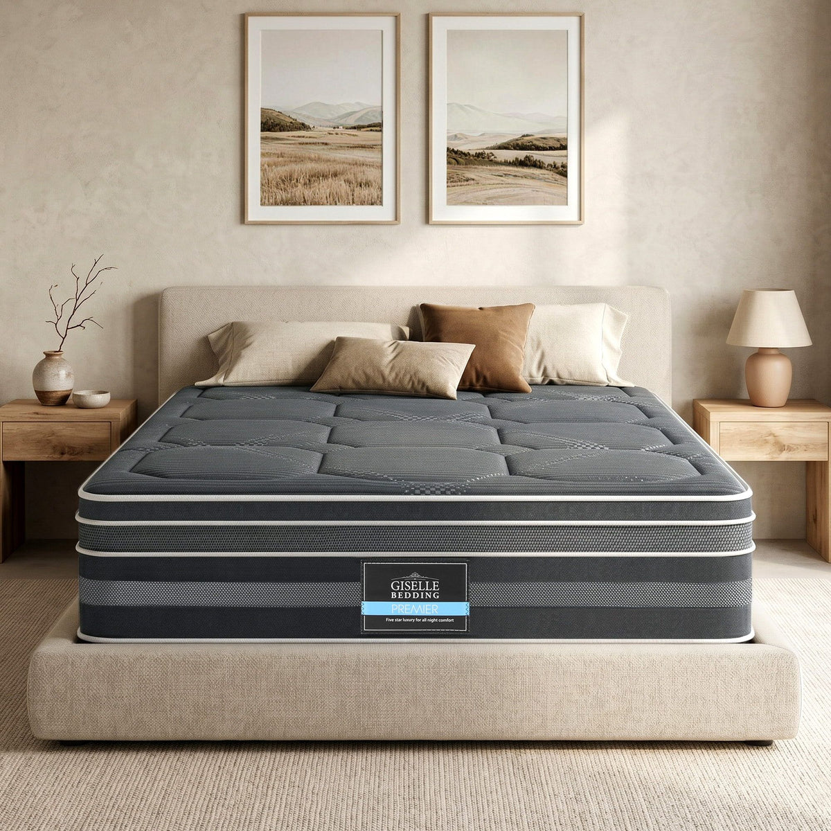 Giselle Mattress 35cm Hybrid Pocket Spring Euro Top Double-Furniture > Mattresses > Double Mattress-PEROZ Accessories