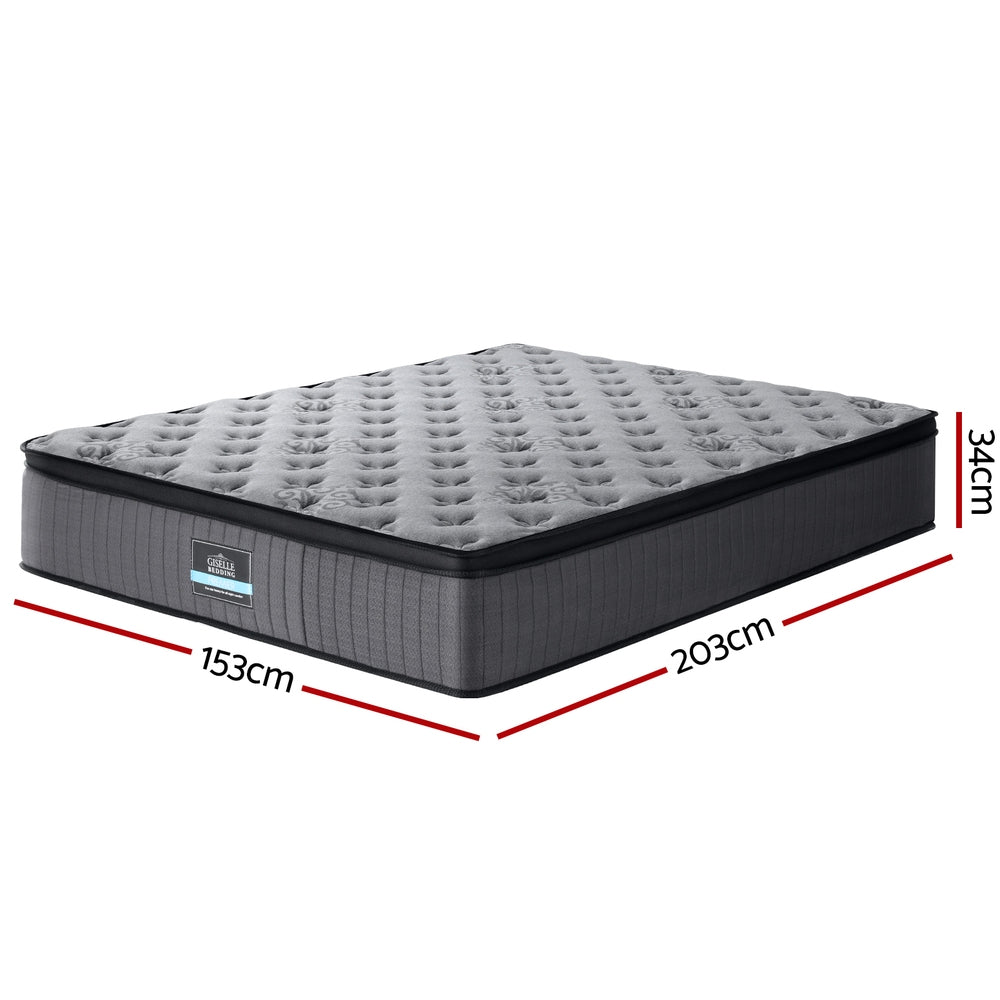 Bed Mattress Giselle 34cm Queen-Furniture > Mattresses > Queen Mattress-PEROZ Accessories