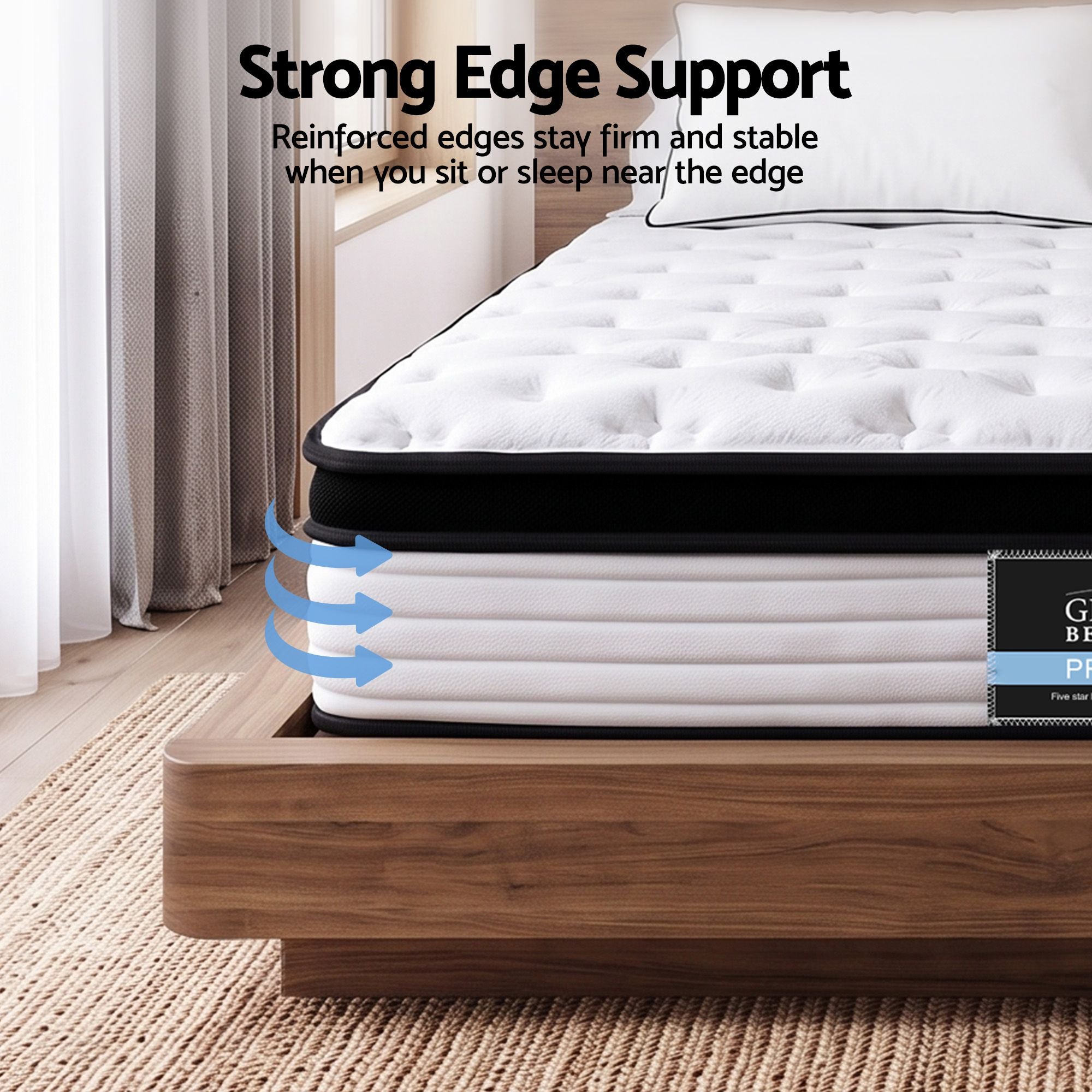 Giselle Bedding 31cm Mattress Euro Top King-Mattresses-PEROZ Accessories