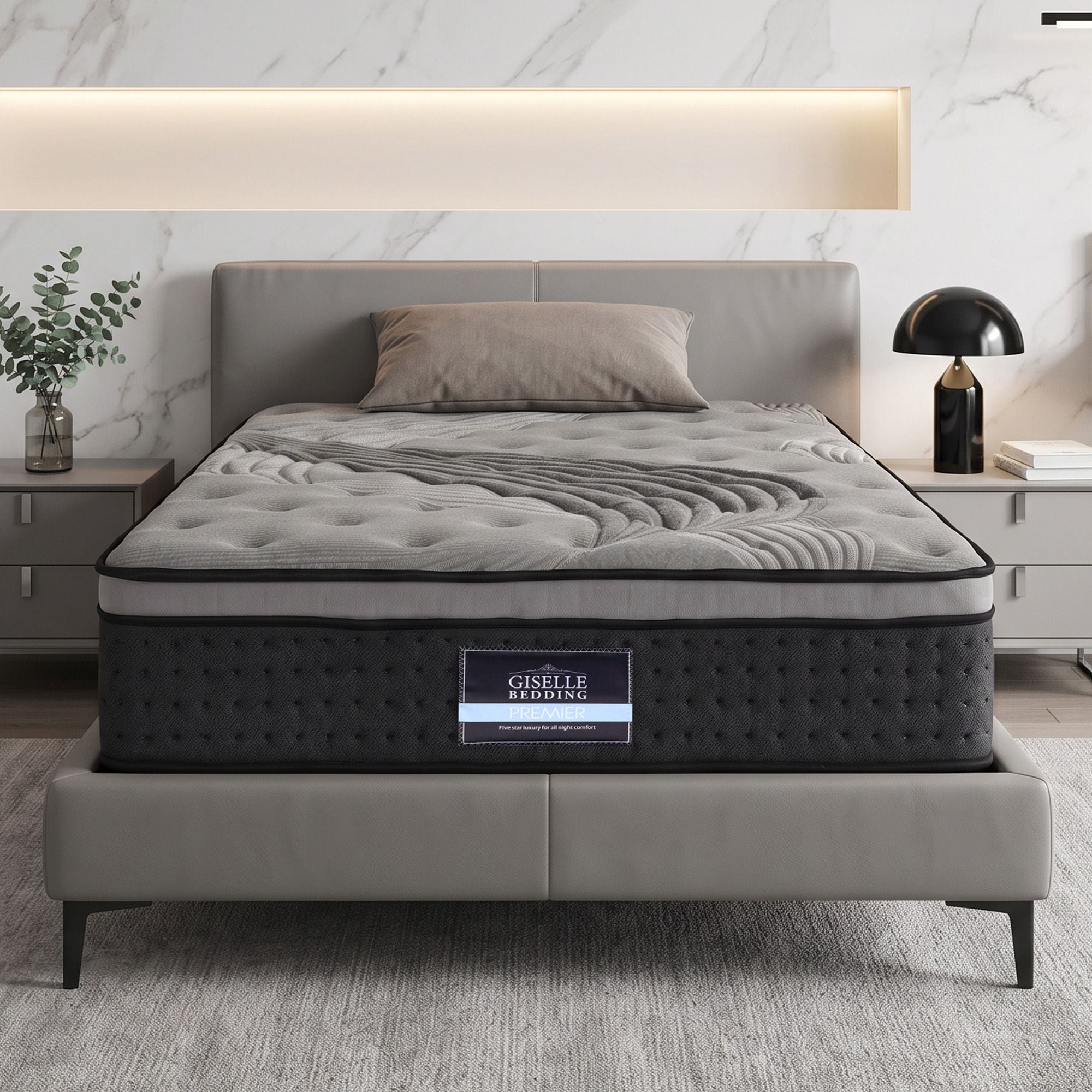 Giselle Bedding 34cm Mattress Bamboo Cover Single-Mattresses-PEROZ Accessories