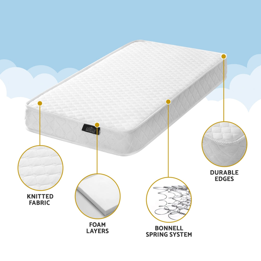 Giselle Baby Cot Mattress Spring Foam-Home & Garden > Bedding > Pillows-PEROZ Accessories
