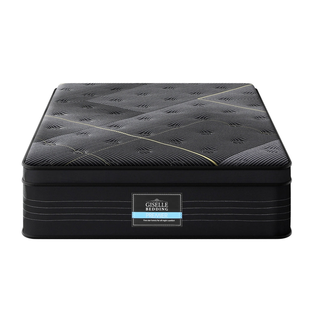 35cm Giselle Mattress King Single Bed Bamboo Pocket Firm Foam-Furniture > Mattresses > King Single Mattress-PEROZ Accessories