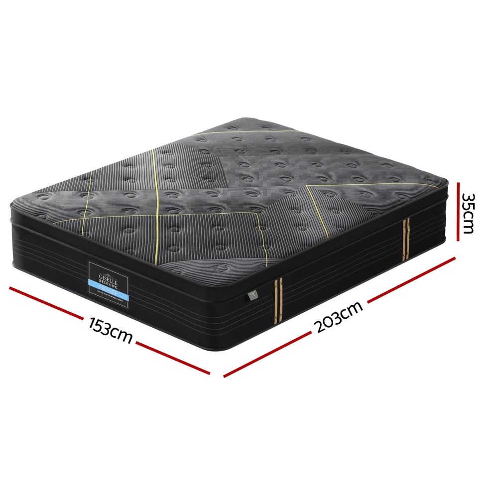 35cm Giselle Mattress Queen Bed Bamboo Pocket Firm Foam-Furniture > Mattresses > Queen Mattress-PEROZ Accessories