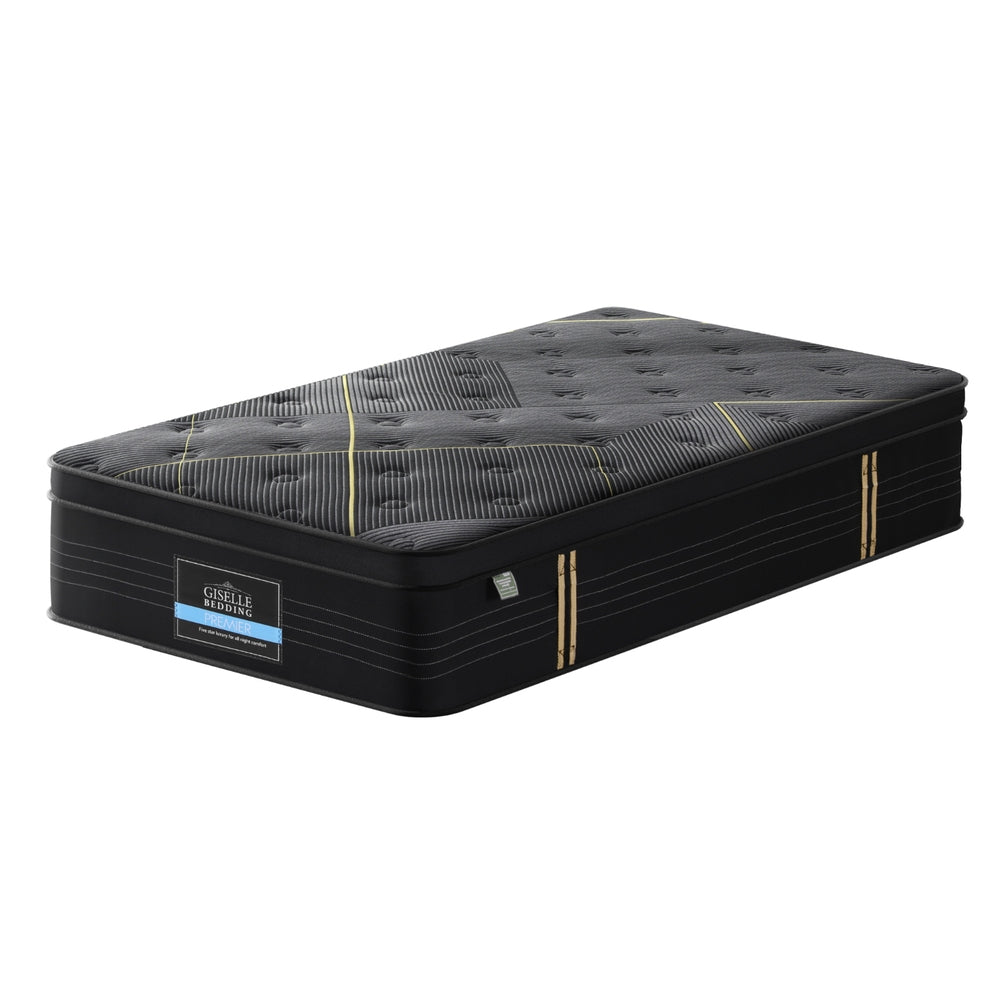 35cm Giselle Mattress Single Bed Bamboo Pocket Firm Foam-Furniture > Mattresses > Single Mattress-PEROZ Accessories