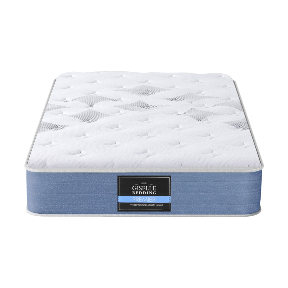 25cm Giselle Mattress King Single Bed Pocket Spring Mattresses-Furniture > Mattresses > King Single Mattress-PEROZ Accessories