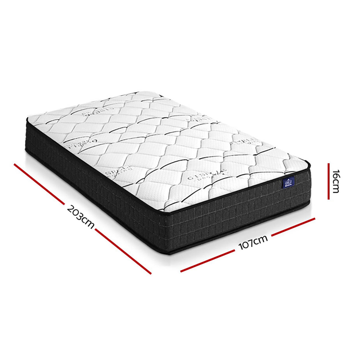 Giselle Bedding 16cm Mattress Medium Firm King Single-Mattresses-PEROZ Accessories