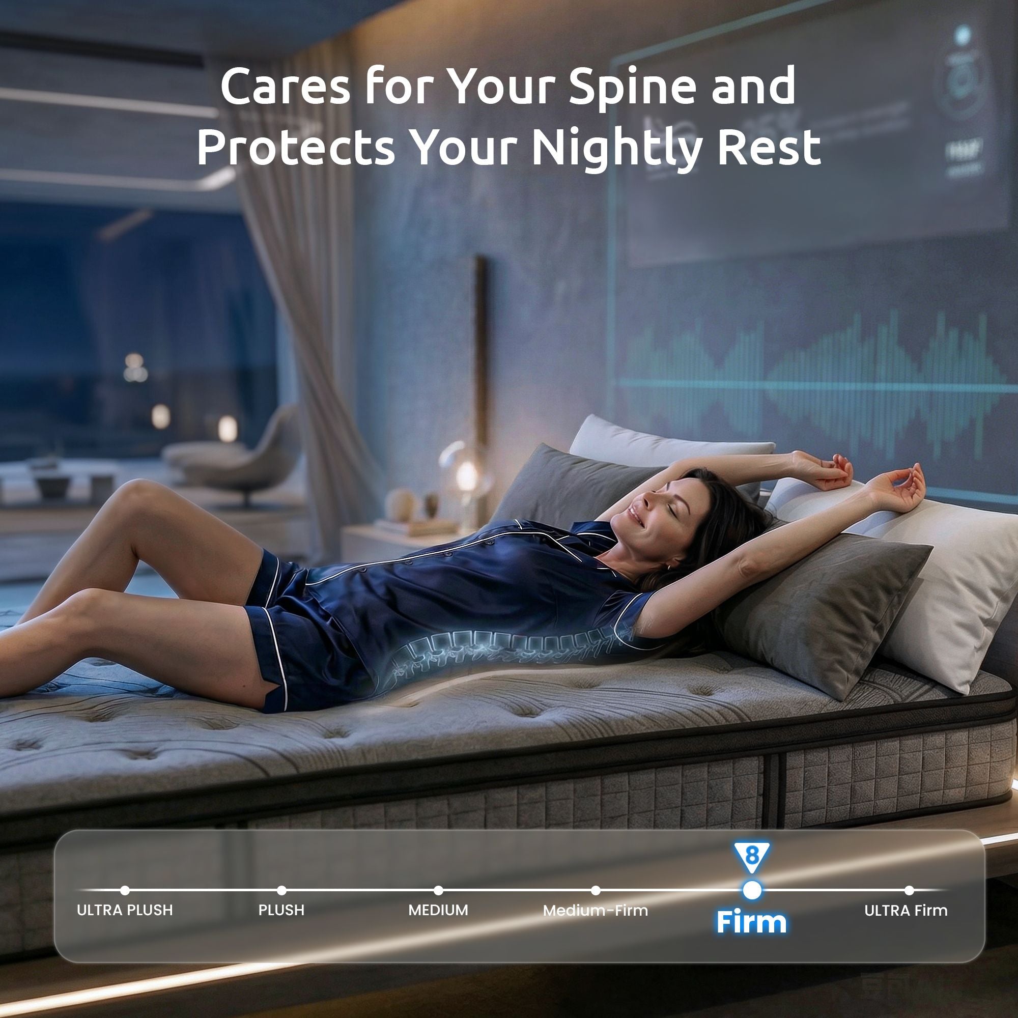 Levitex 33 cm Mattress 8.0 Extra Firm 7-Zone Pocket Spring Mattress with Dual-Row Edge Support & Breathable Knit Cover King Single-Furniture > Mattresses > King Single Mattress-PEROZ Accessories