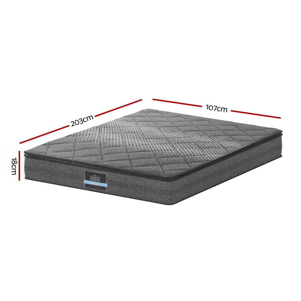 Giselle Bedding 18cm Mattress Pillow Top King Single-Mattresses-PEROZ Accessories