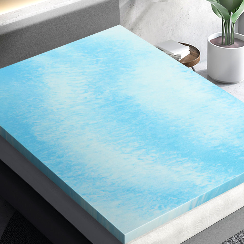 Giselle Bedding Memory Foam Mattress Topper Gel 5cm Queen-Furniture > Mattresses > Mattress Toppers-PEROZ Accessories