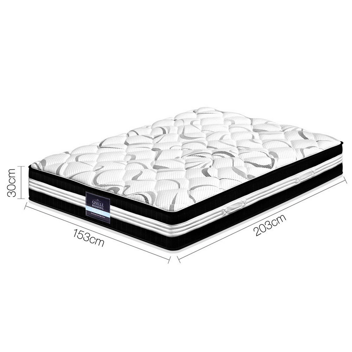 Giselle Bedding 30cm Mattress Medium Firm Queen-Mattresses-PEROZ Accessories