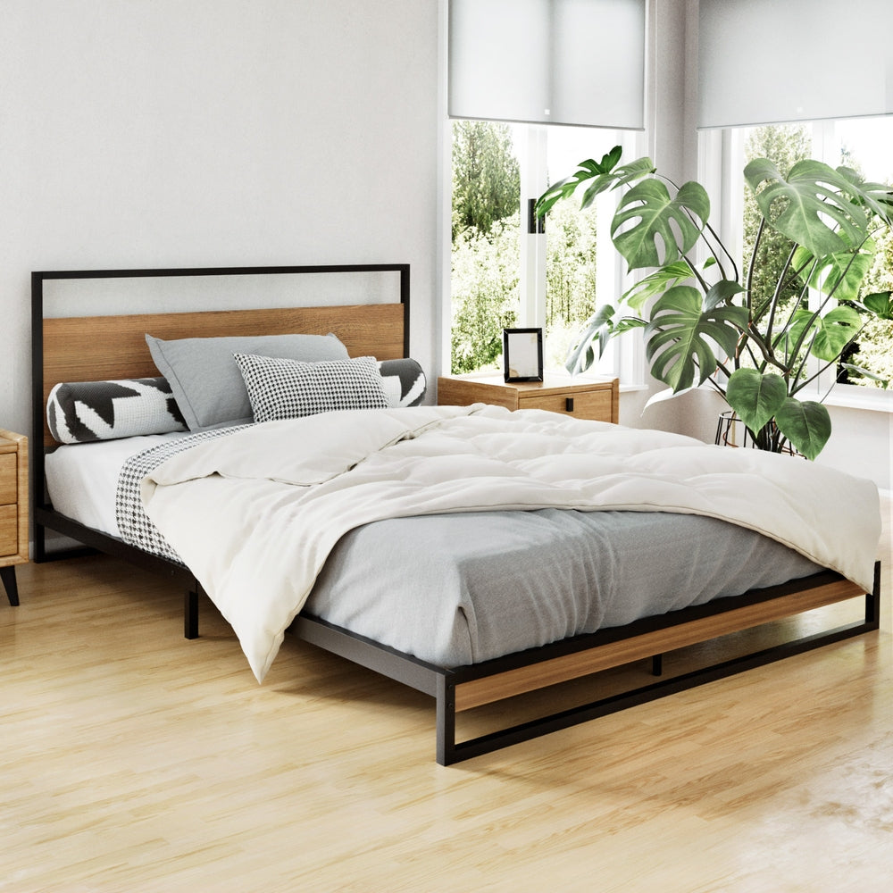 Artiss Bed Frame Double Size Metal Bed Frame DANE-Bed Frames-PEROZ Accessories