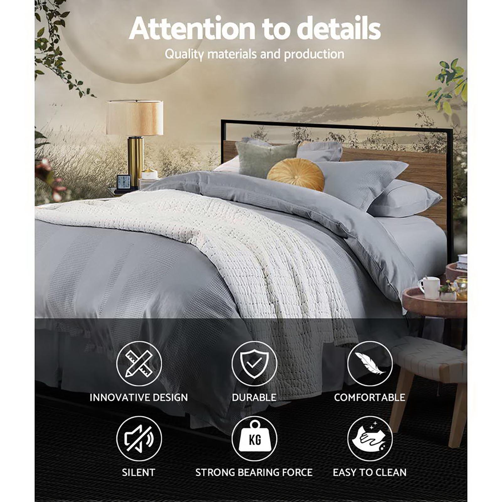 Artiss Bed Frame Double Size Metal Bed Frame DANE-Bed Frames-PEROZ Accessories