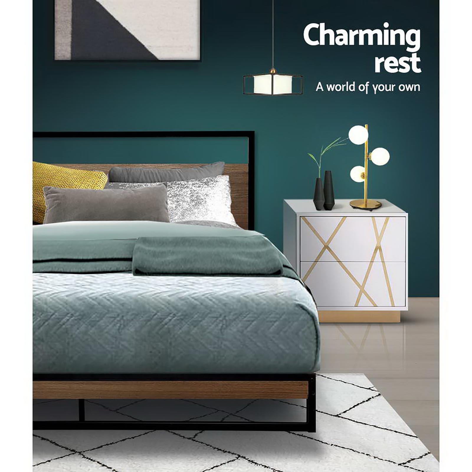 Artiss Bed Frame Double Size Metal Bed Frame DANE-Bed Frames-PEROZ Accessories