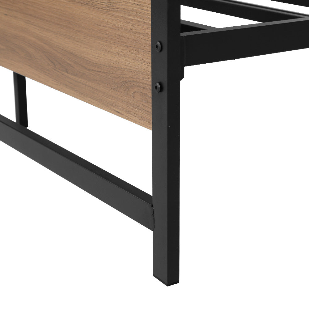 Artiss Bed Frame Double Size Metal Base Mattress Platform Foundation Black DREW-Furniture > Bedroom-PEROZ Accessories