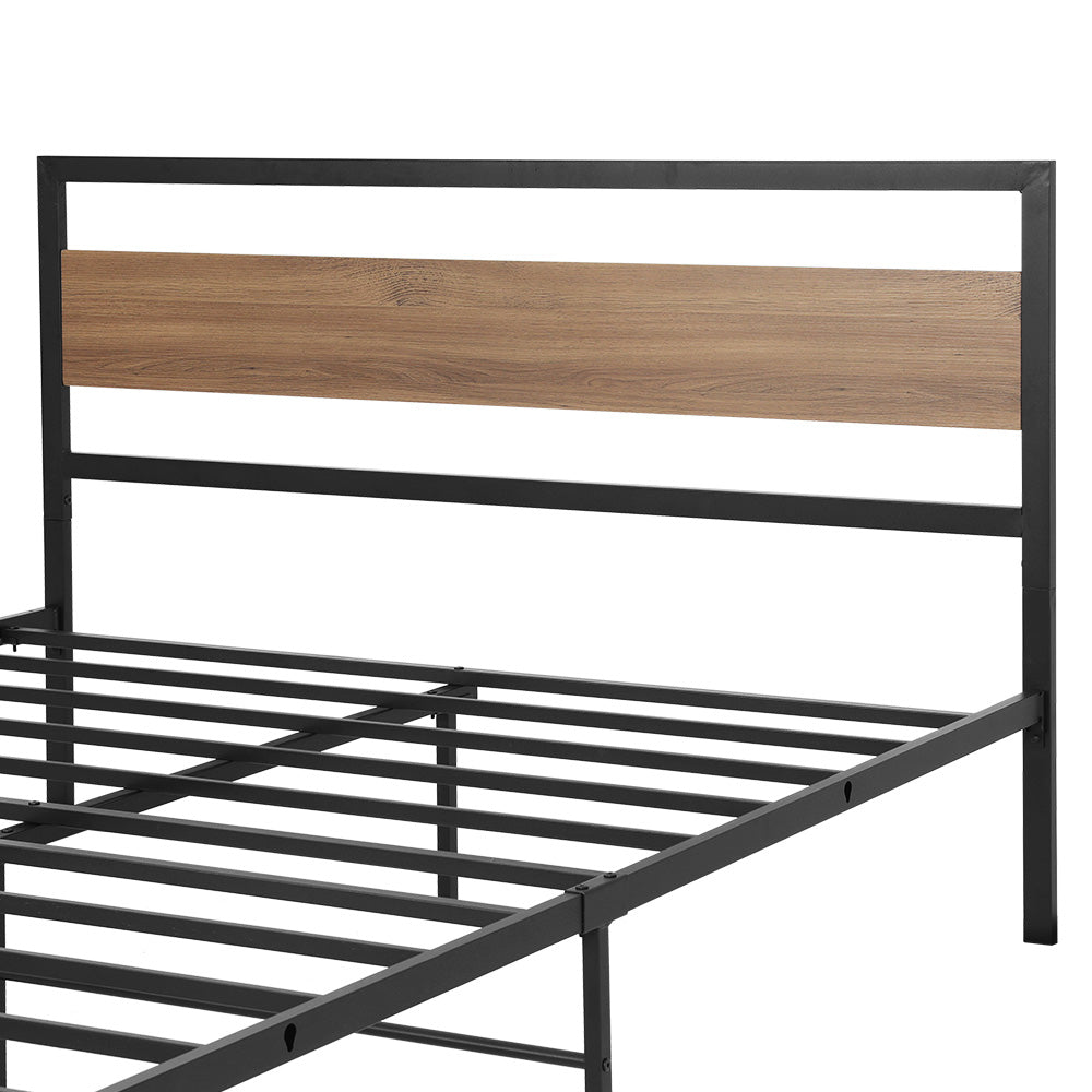 Artiss Bed Frame Queen Size Metal Base Mattress Platform Foundation Black DREW-Furniture > Bedroom-PEROZ Accessories