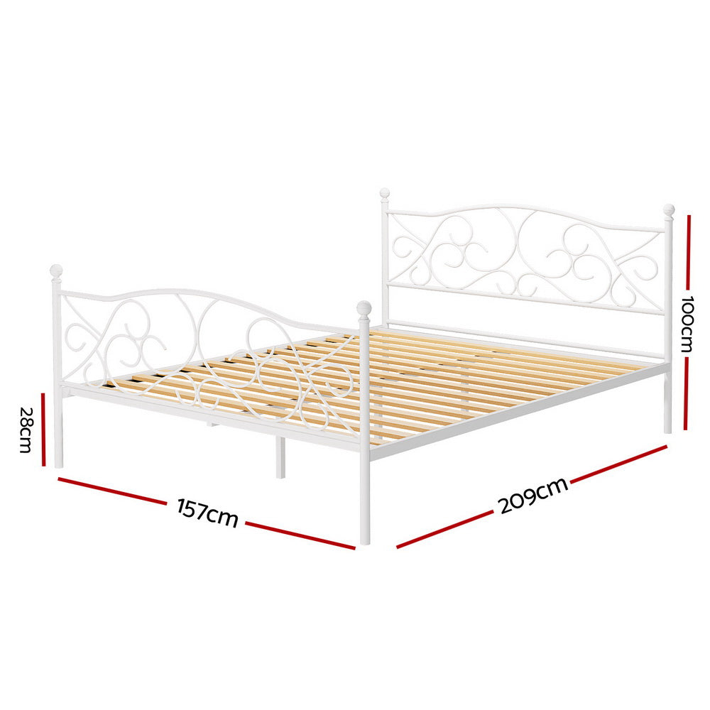 Artiss Bed Frame Queen Size Metal Bed Frame GROA-Furniture > Bedroom > Beds & Bed Frames-PEROZ Accessories