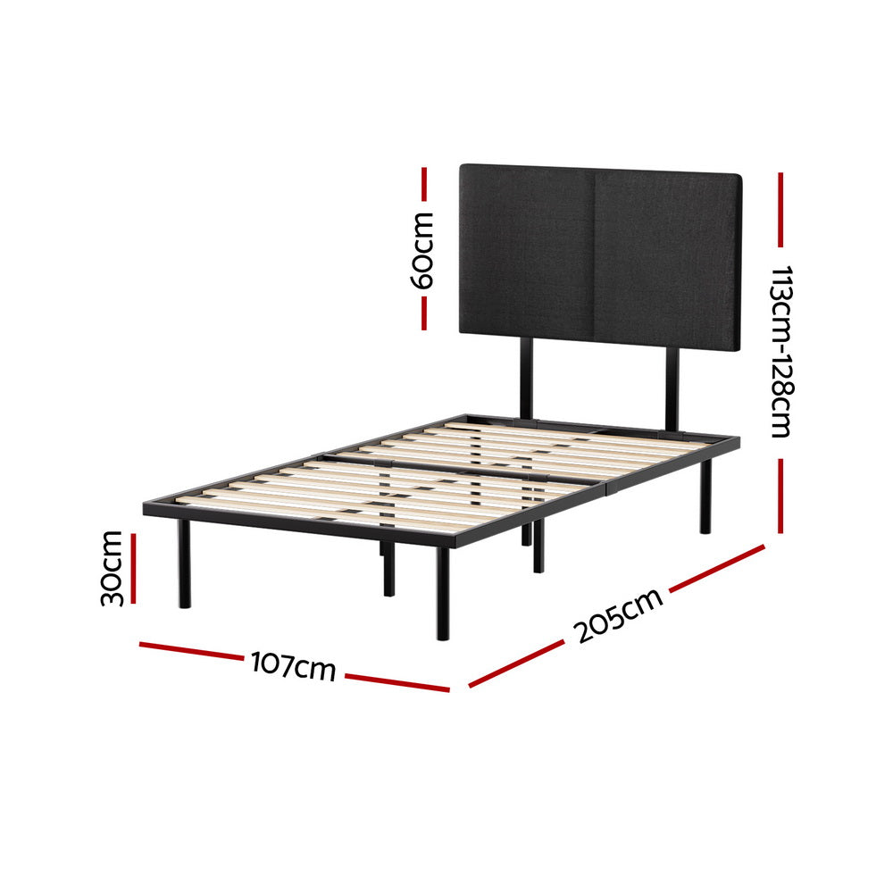 Artiss Bed Frame King Single Size Metal Frame NOR-Furniture > Bedroom-PEROZ Accessories