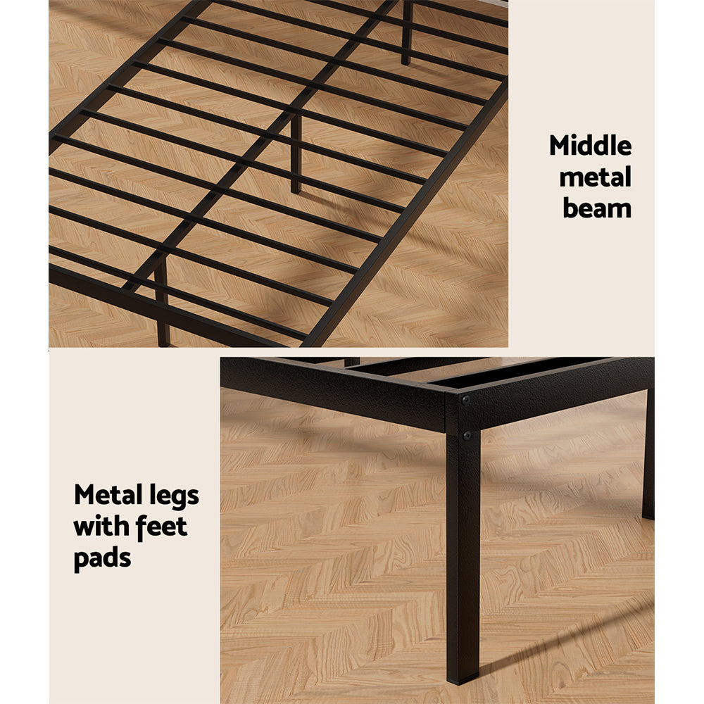 Artiss Bed Frame King Single Size Metal Base Mattress Platform Foundation PAULA-Furniture > Bedroom-PEROZ Accessories