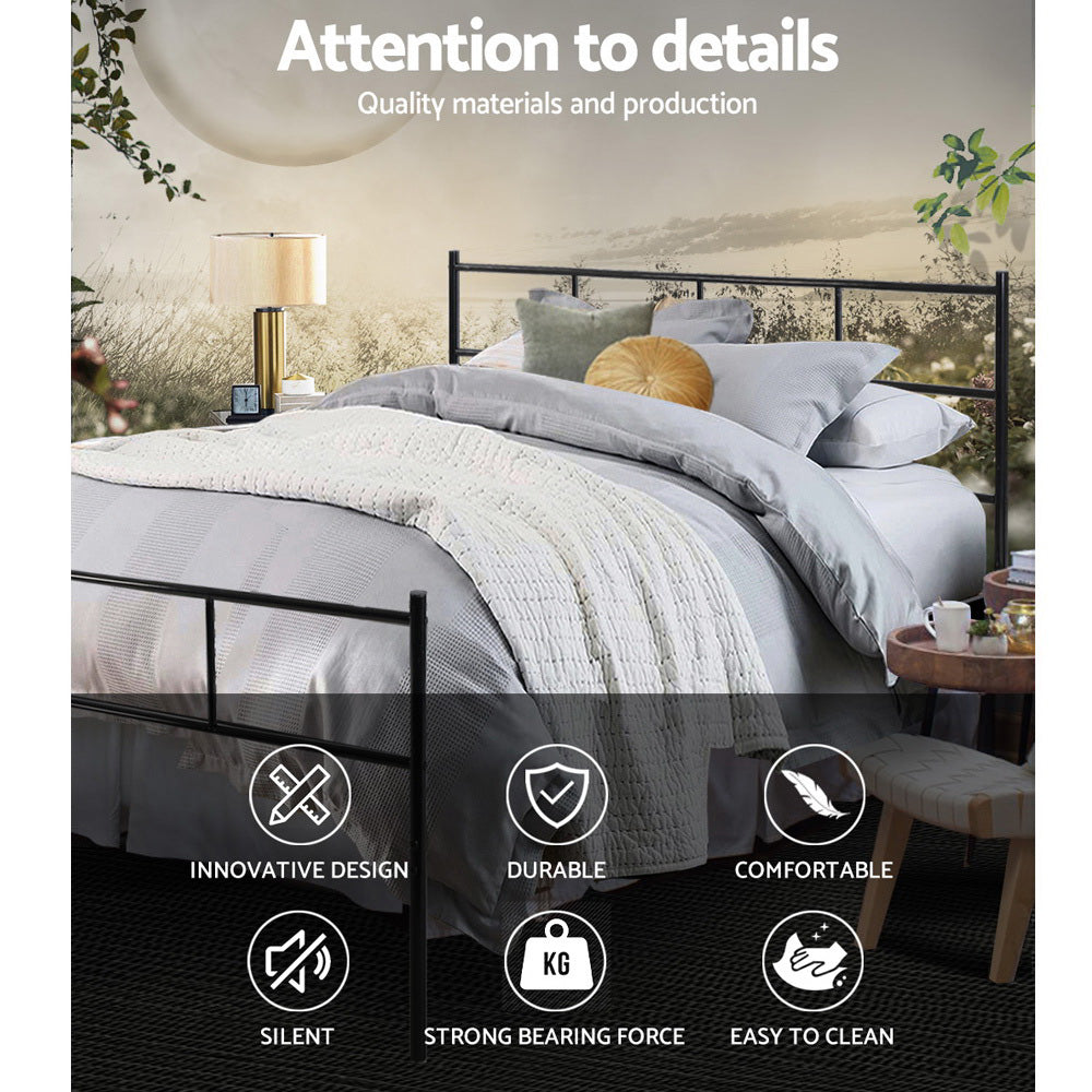 Artiss Bed Frame Double Metal Bed Frames SOL-Bed Frames-PEROZ Accessories