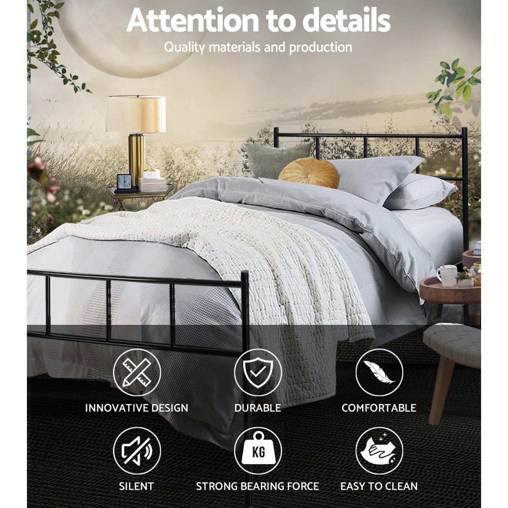 Artiss Bed Frame Single Metal Bed Frames SOL-Bed Frames-PEROZ Accessories