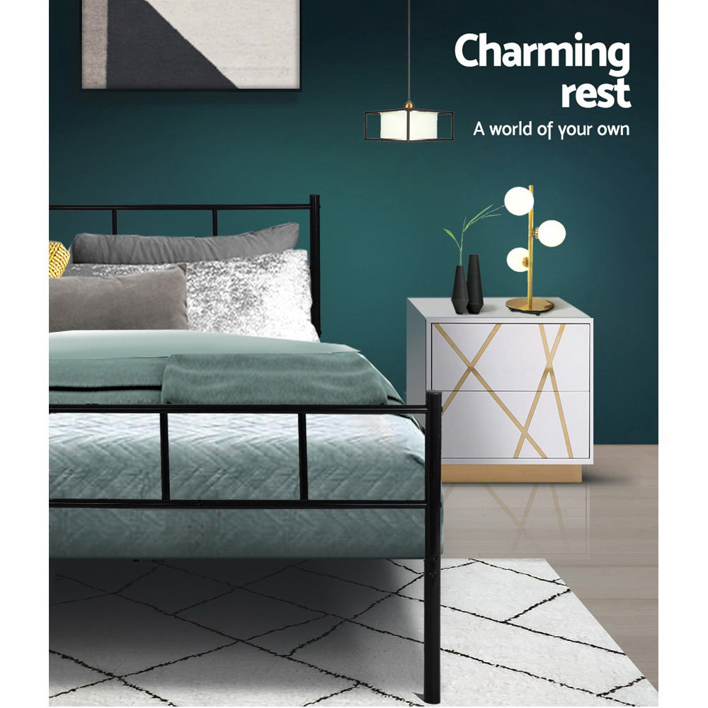 Artiss Bed Frame Single Metal Bed Frames SOL-Bed Frames-PEROZ Accessories