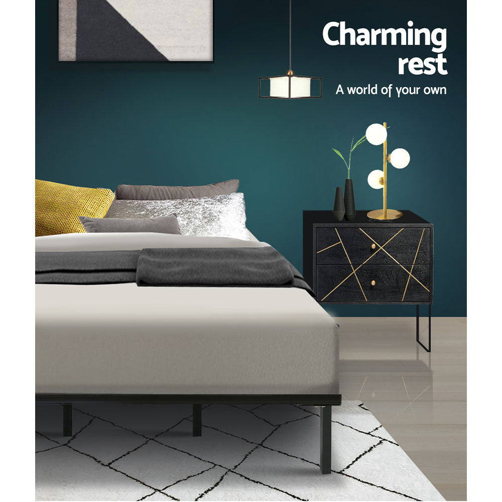 Artiss Bed Frame Queen Size Metal Frame TED-Bed Frames-PEROZ Accessories