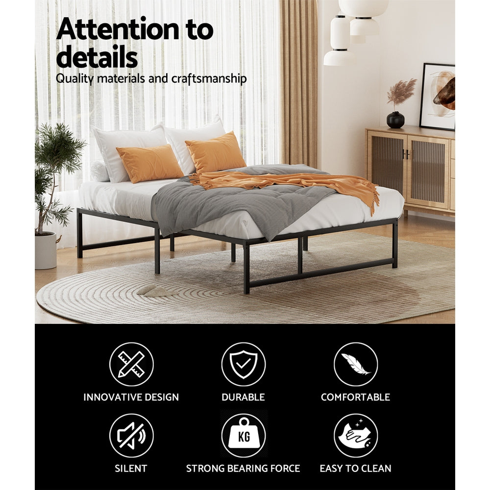 Artiss Bed Frame Double Size Metal Frame TINO-Furniture > Bedroom-PEROZ Accessories