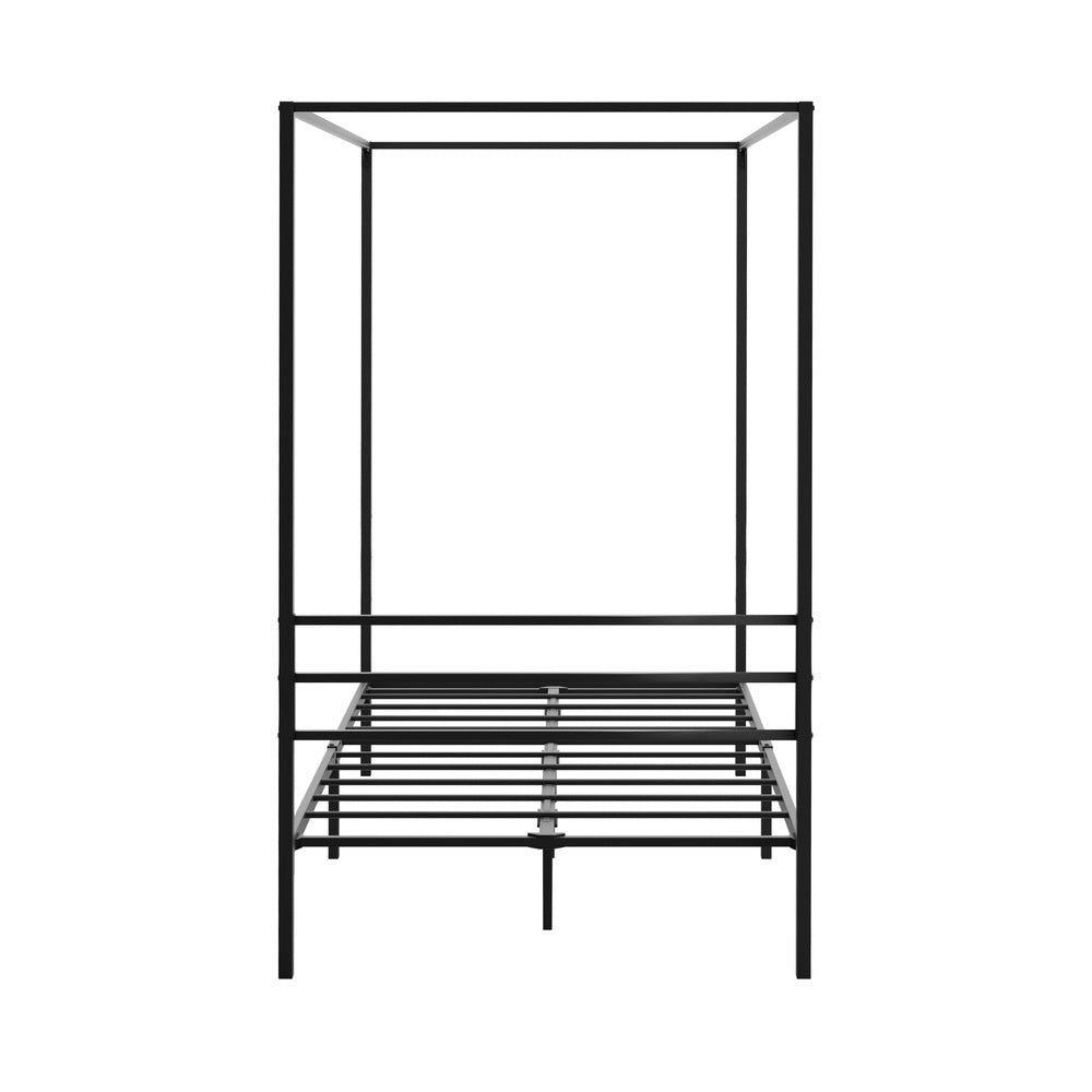 Oikiture Metal Canopy Bed Frame Single Size Platform-Metal Bed Frames-PEROZ Accessories