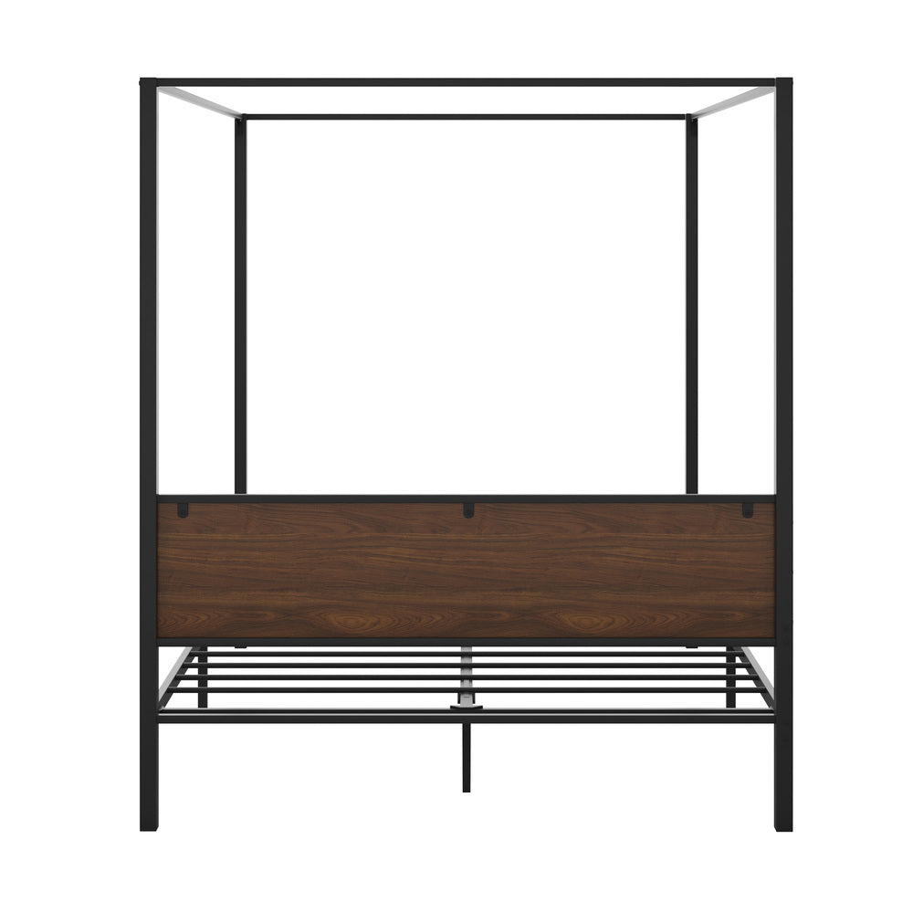 Oikiture Metal Canopy Bed Frame Double Size Beds Platform-Metal Bed Frames-PEROZ Accessories