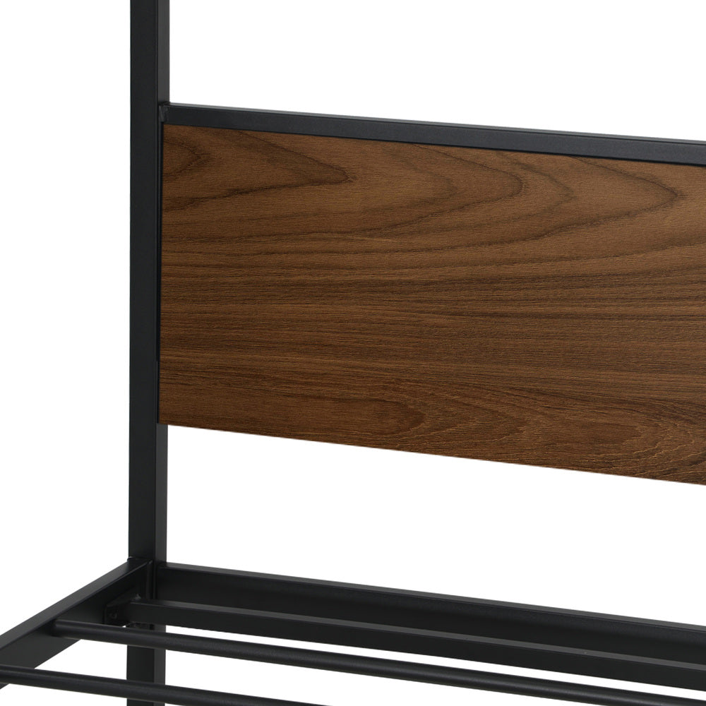 Oikiture Metal Canopy Bed Frame Double Size Beds Platform-Metal Bed Frames-PEROZ Accessories