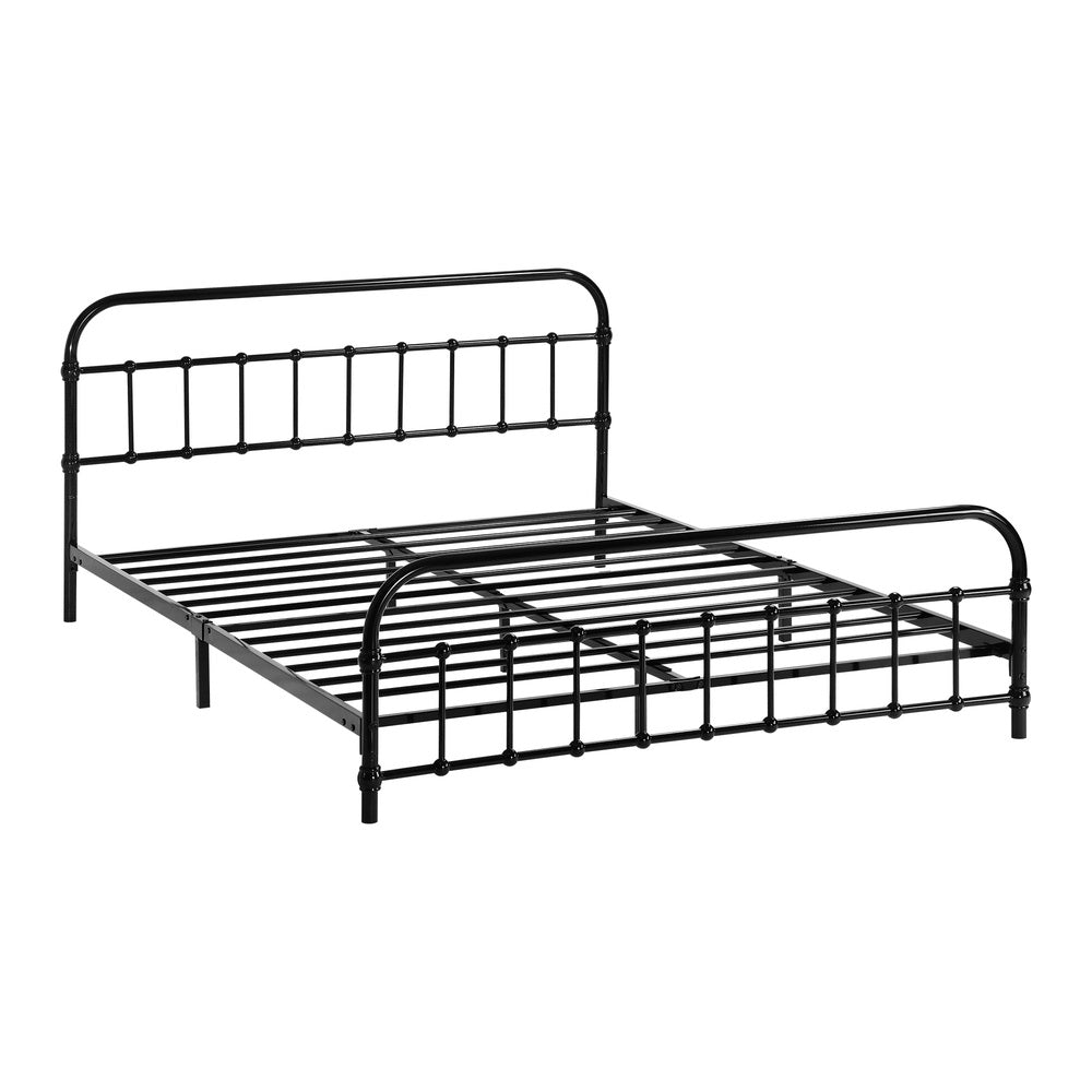 Oikiture Metal Bed Frame Double Size Bed Base Platform-Metal Bed Frames-PEROZ Accessories