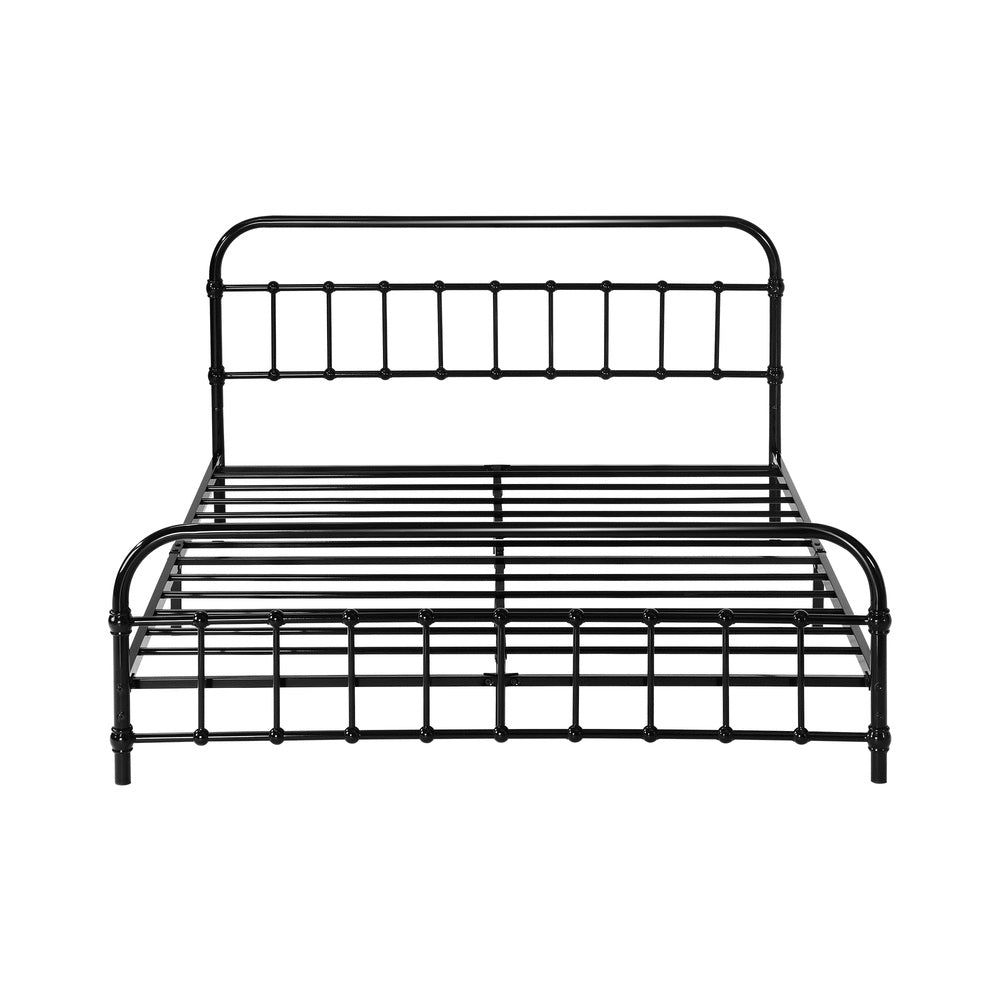 Oikiture Metal Bed Frame Queen Size Bed Base Platform-Metal Bed Frames-PEROZ Accessories