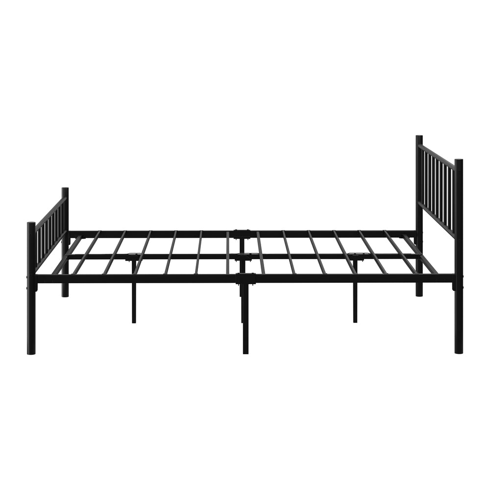 Oikiture Bed Frame Queen Size Metal Base Platform Black COMA-Metal Bed Frame-PEROZ Accessories