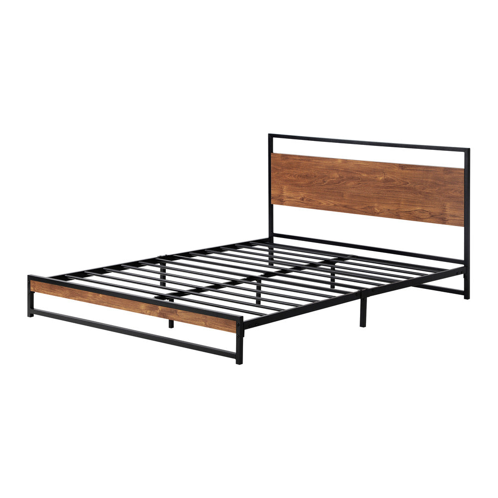 Oikiture Metal Bed Frame King Size Beds Platform Wood-Metal Bed Frames-PEROZ Accessories