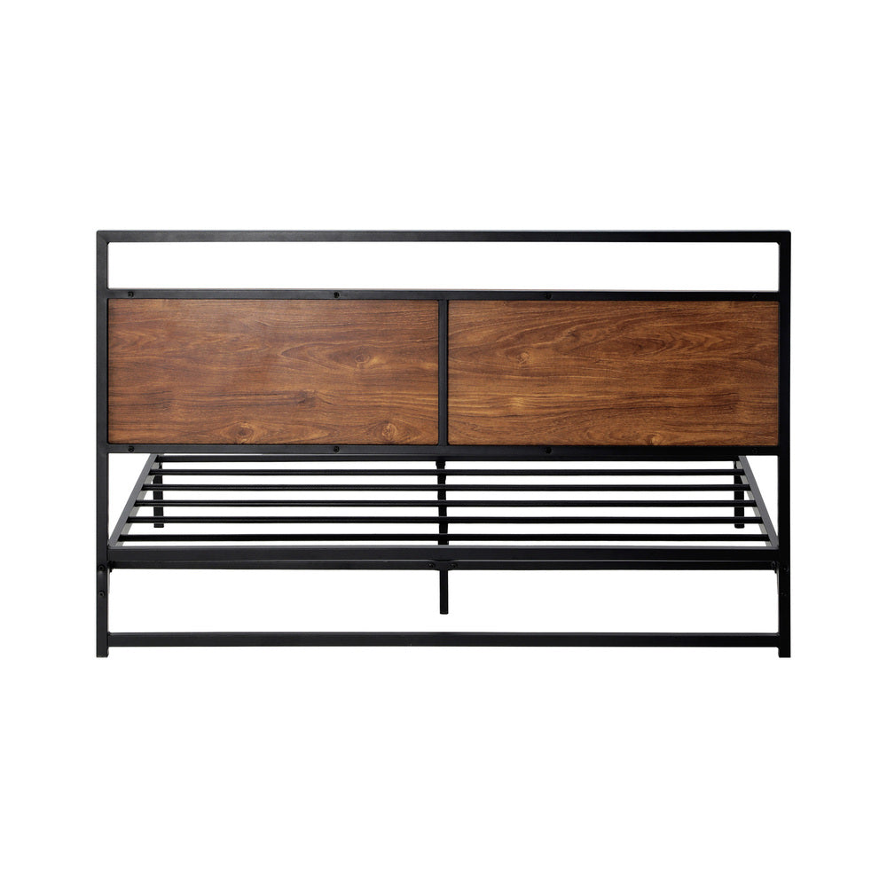 Oikiture Metal Bed Frame King Size Beds Platform Wood-Metal Bed Frames-PEROZ Accessories
