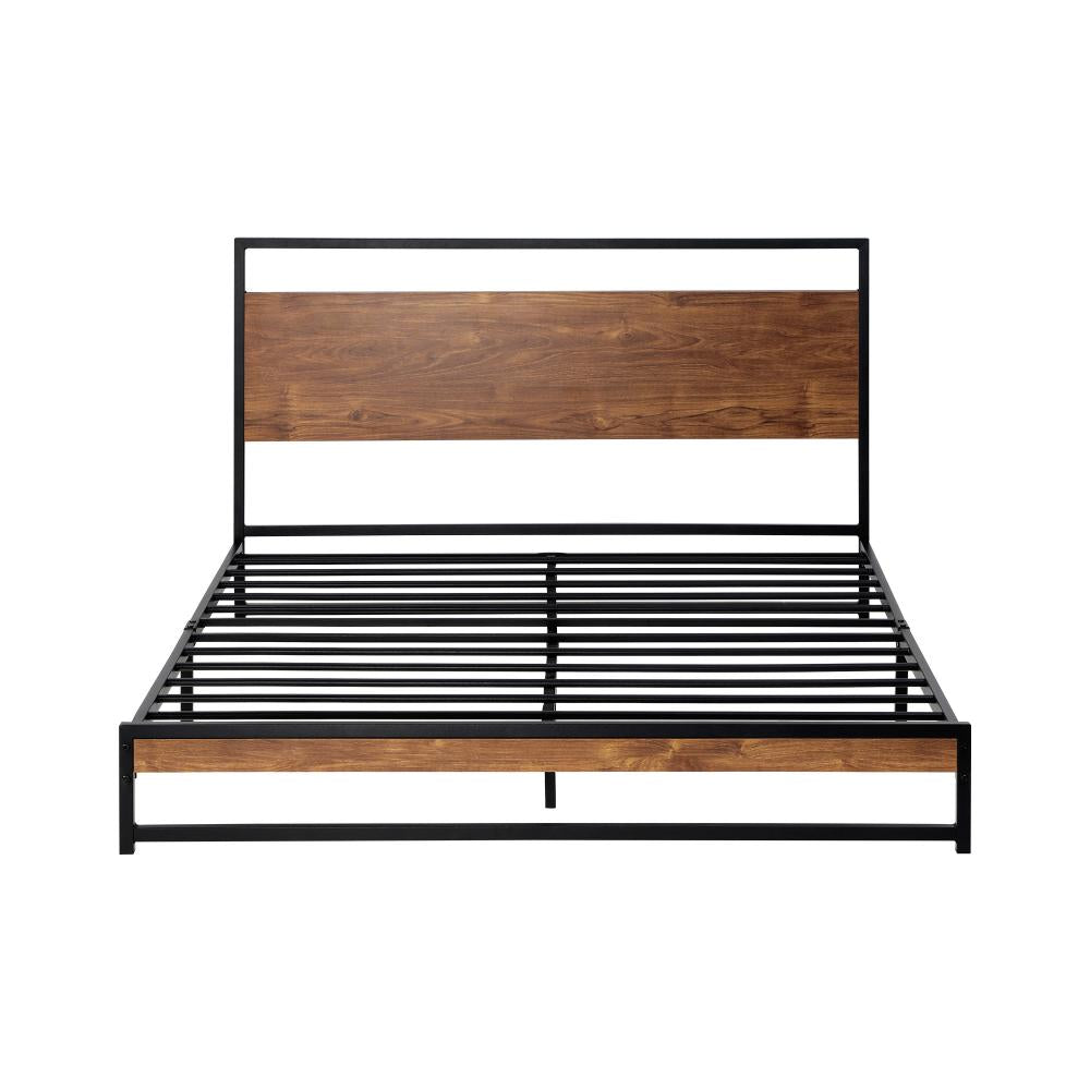 Oikiture Metal Bed Frame Queen Size Beds Base Platform Wood-Metal Bed Frames-PEROZ Accessories